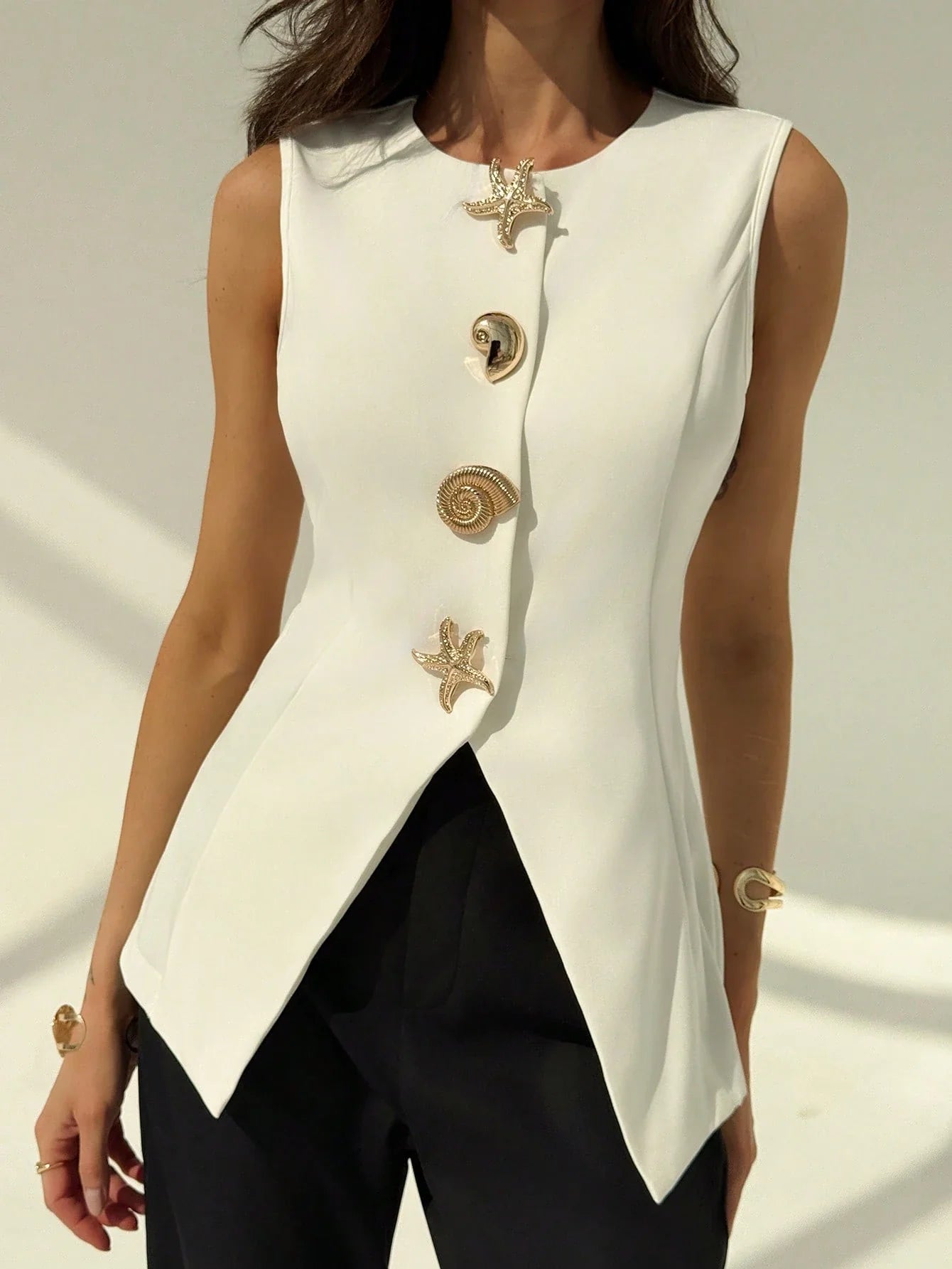 Blazer ESSENZA avec Détails Métalliques