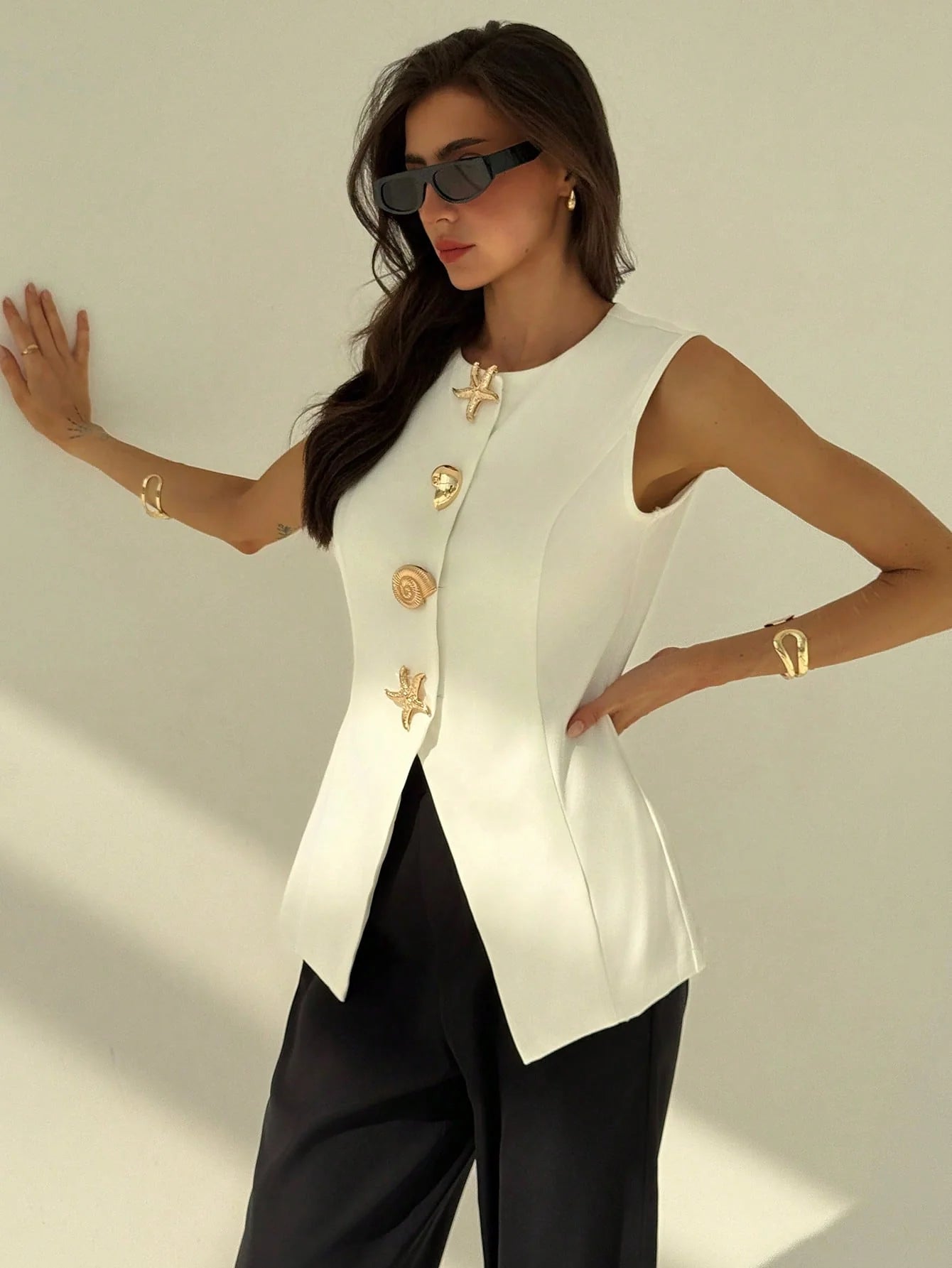 Blazer ESSENZA avec Détails Métalliques