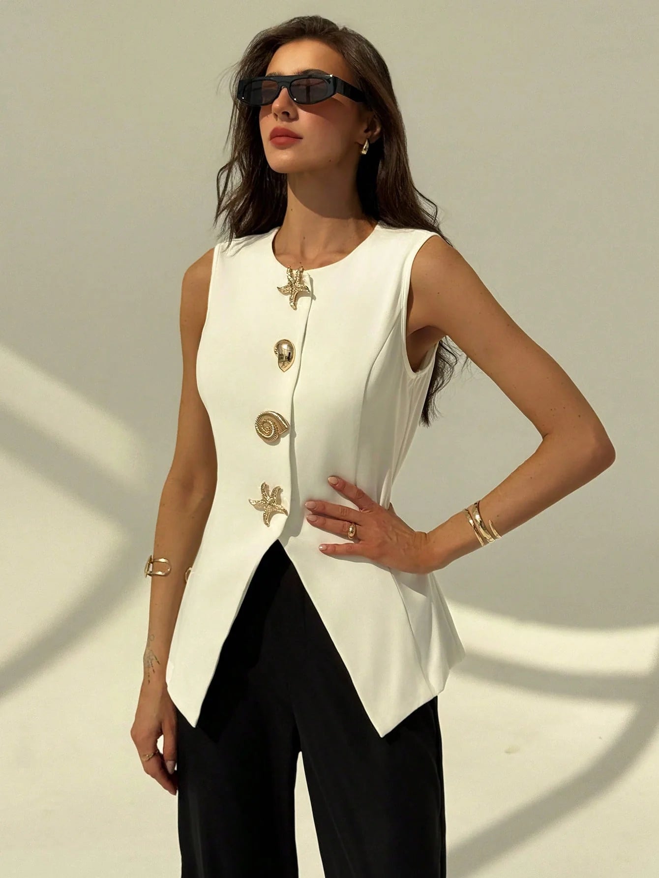 Blazer ESSENZA avec Détails Métalliques