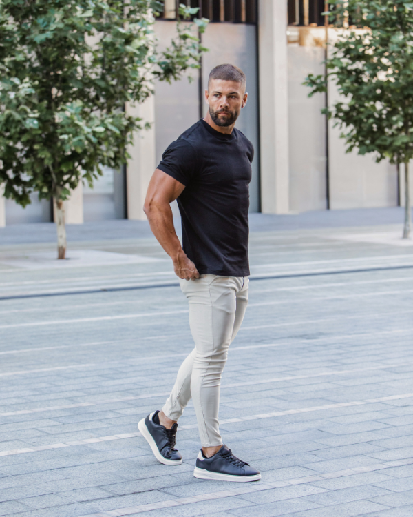 Chinos à coupe skinny couleur sable