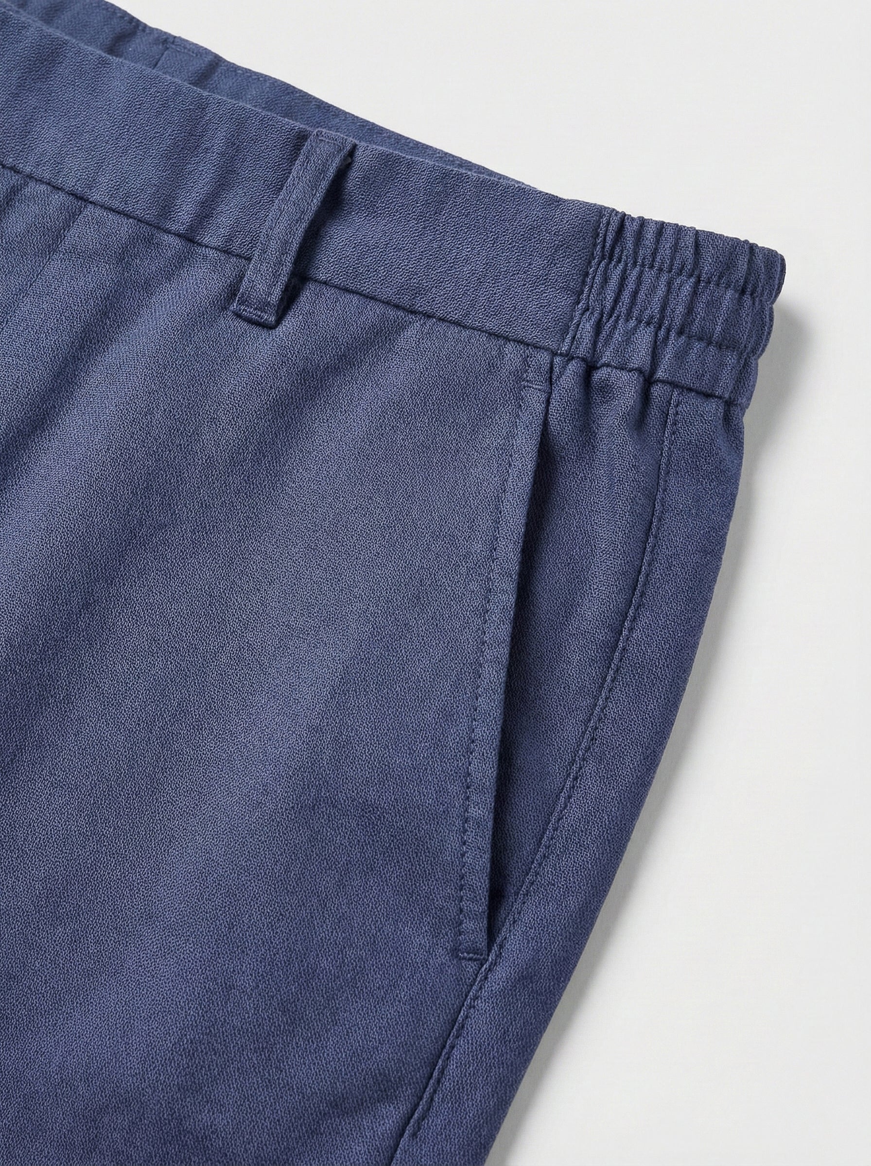 Pantalon en lin bleu marine - léger et respirant