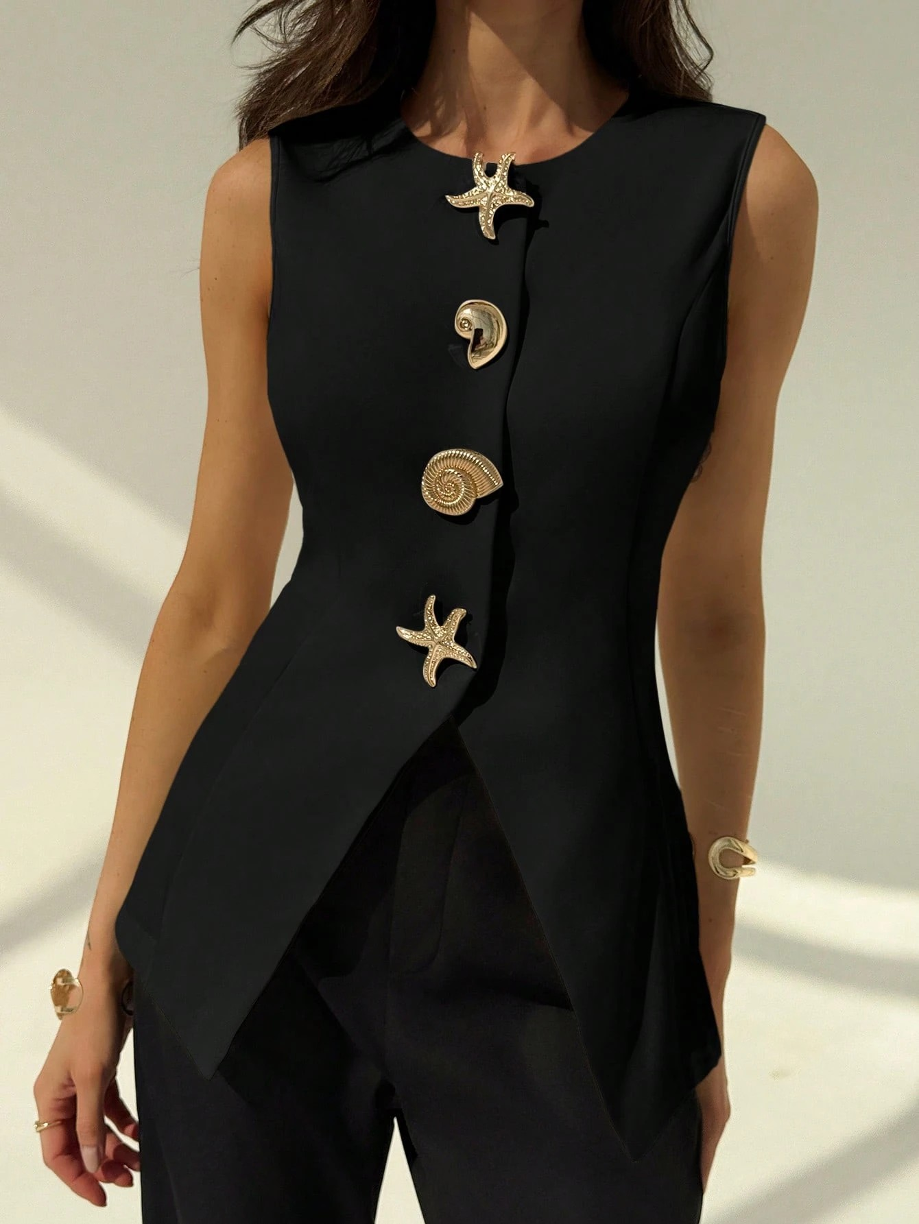 Blazer ESSENZA avec Détails Métalliques