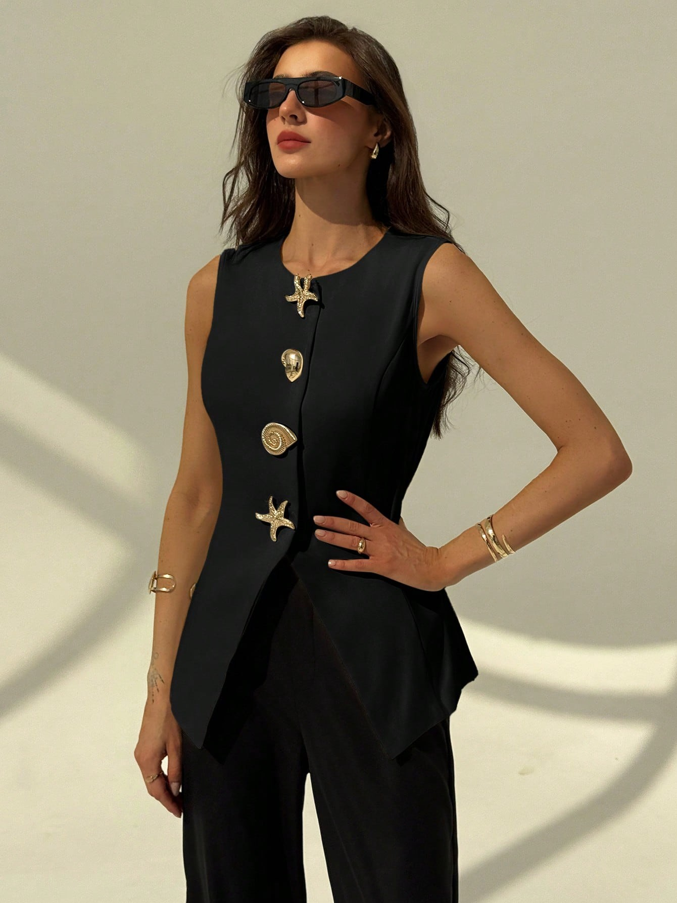 Blazer ESSENZA avec Détails Métalliques