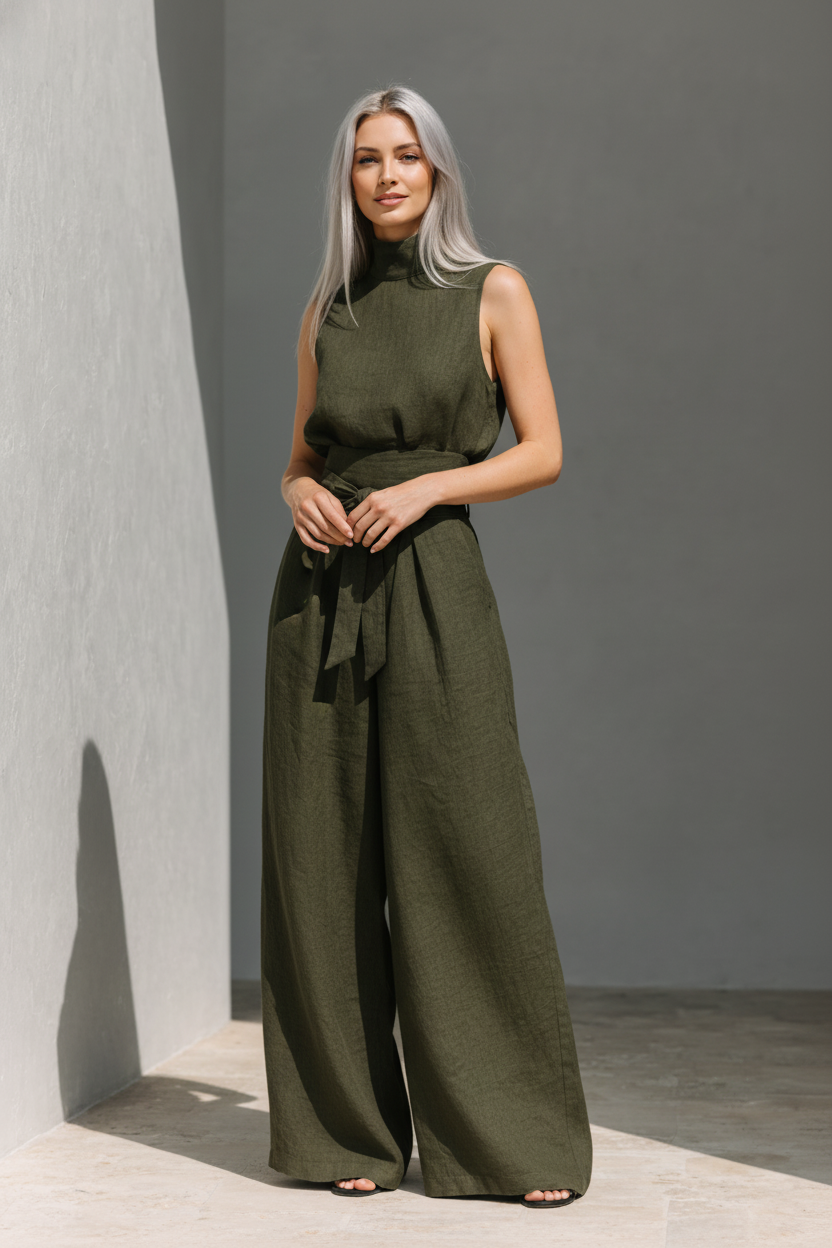 VEXAURA Ensemble en Lin Deux Pièces