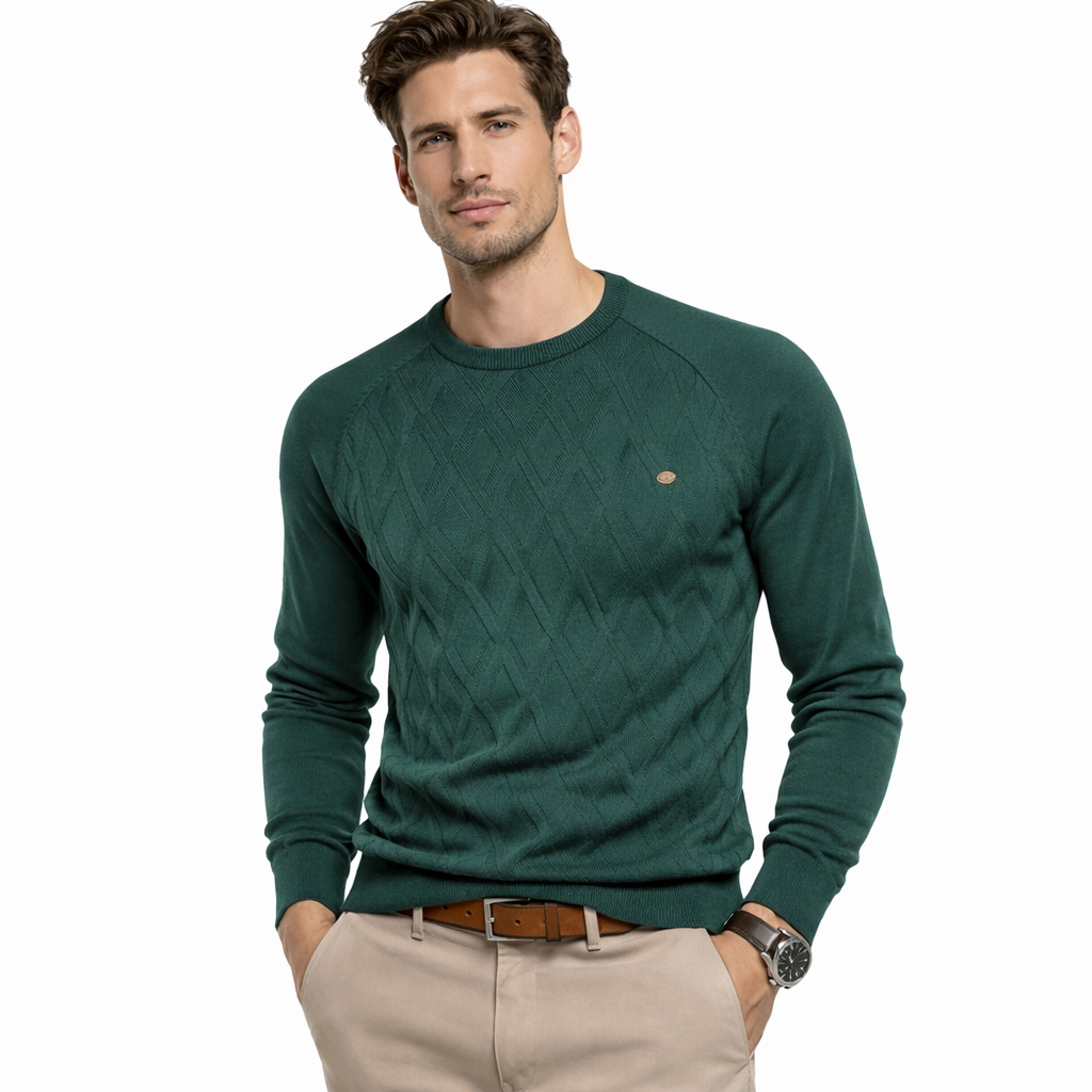 Pull homme LUXEN orné d’un élégant motif à losanges