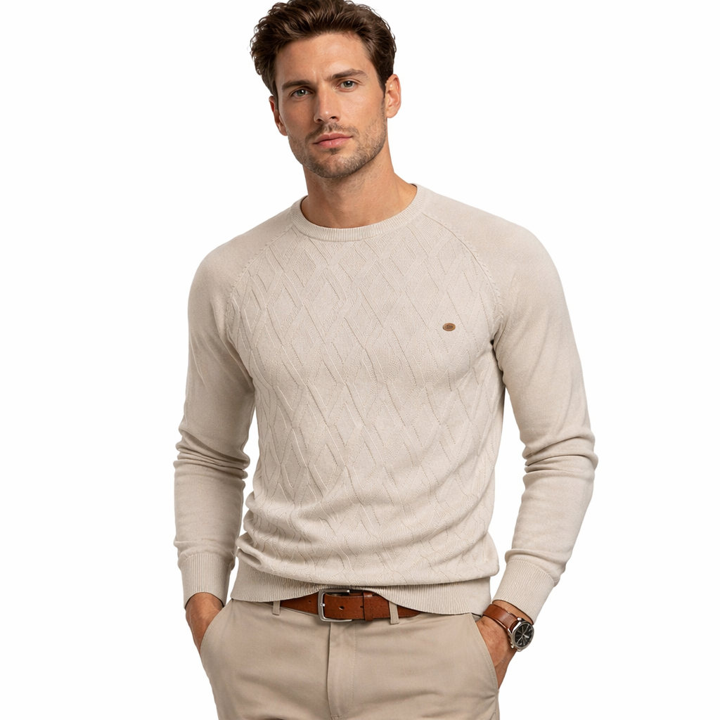 Pull homme LUXEN orné d’un élégant motif à losanges