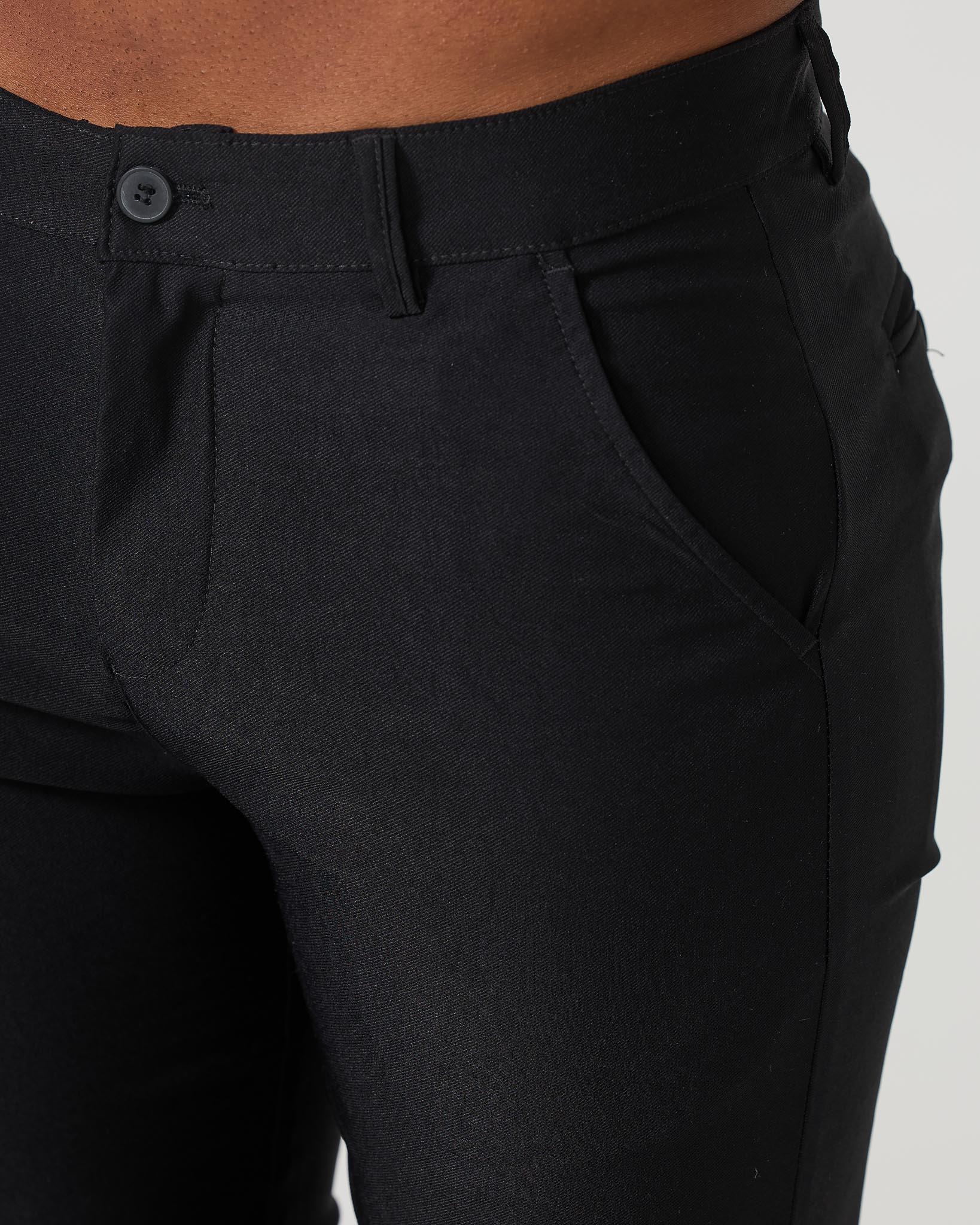 Shorts chinos noirs en stretch - Confortables et flexibles pour un usage quotidien