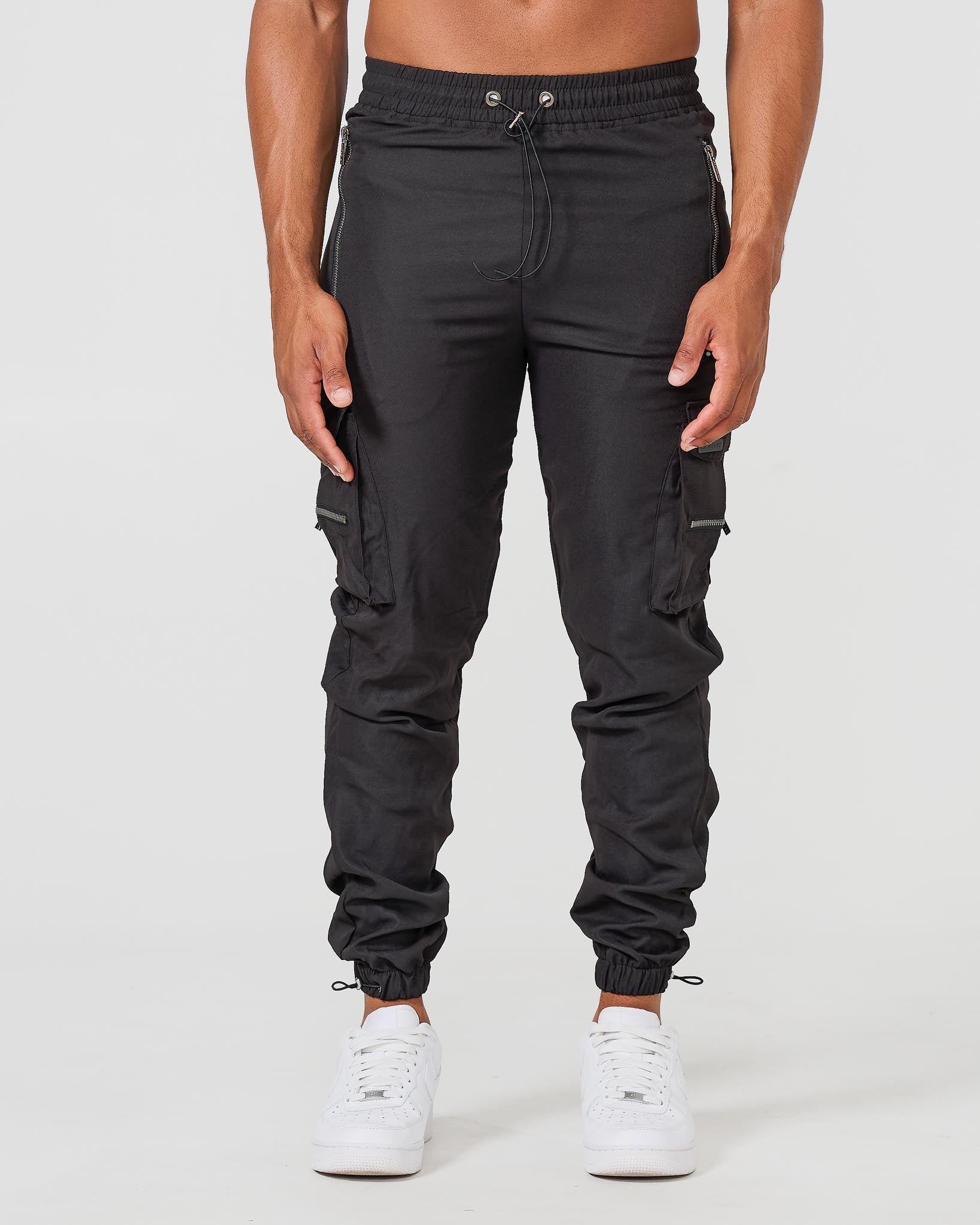 Pantalon cargo noir épuré 2.0