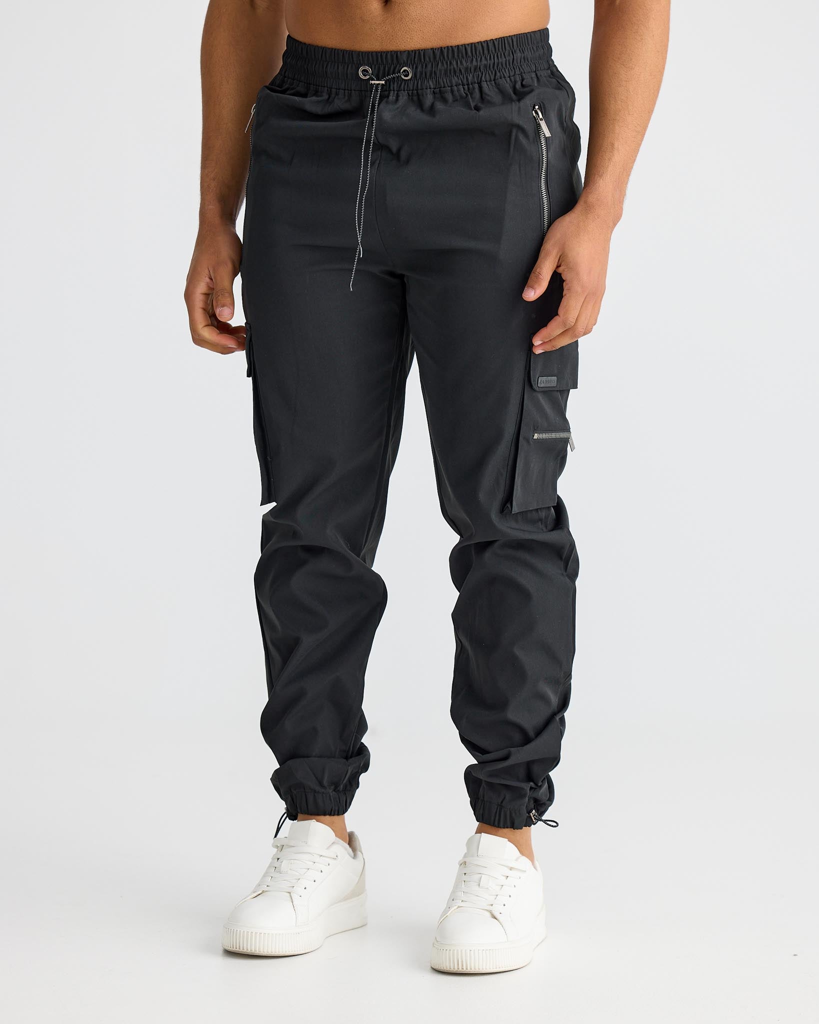 Pantalon cargo noir épuré 2.0