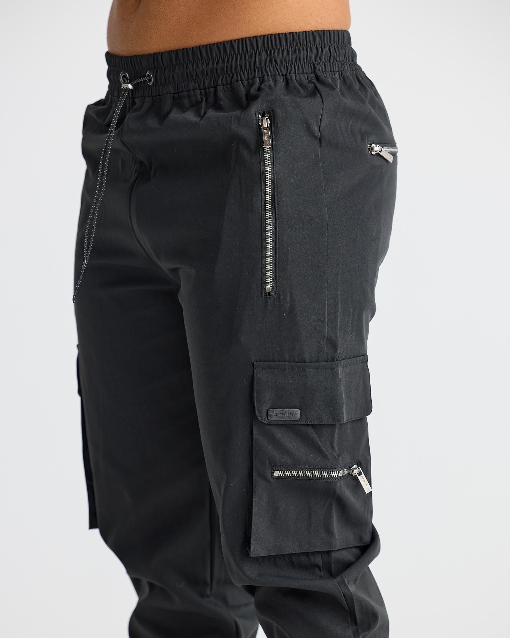 Pantalon cargo noir épuré 2.0