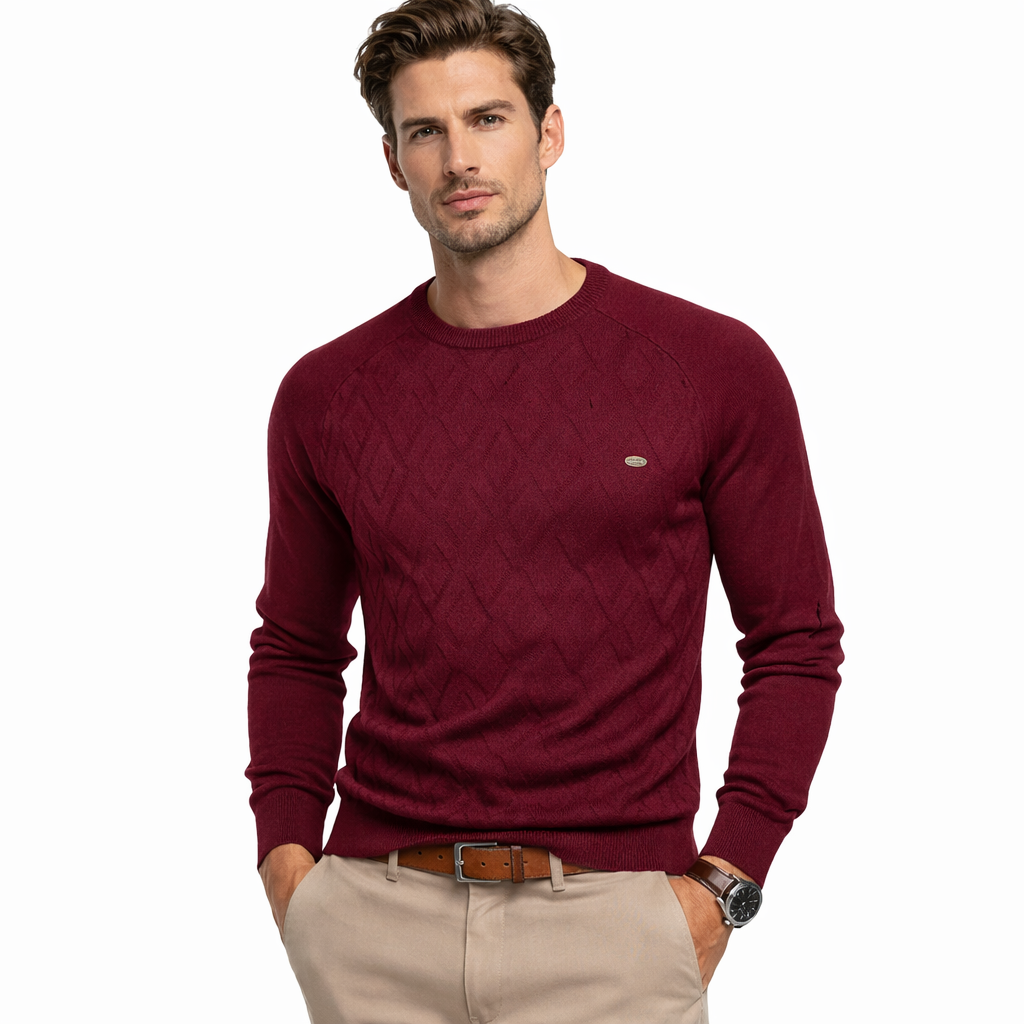 Pull homme LUXEN orné d’un élégant motif à losanges