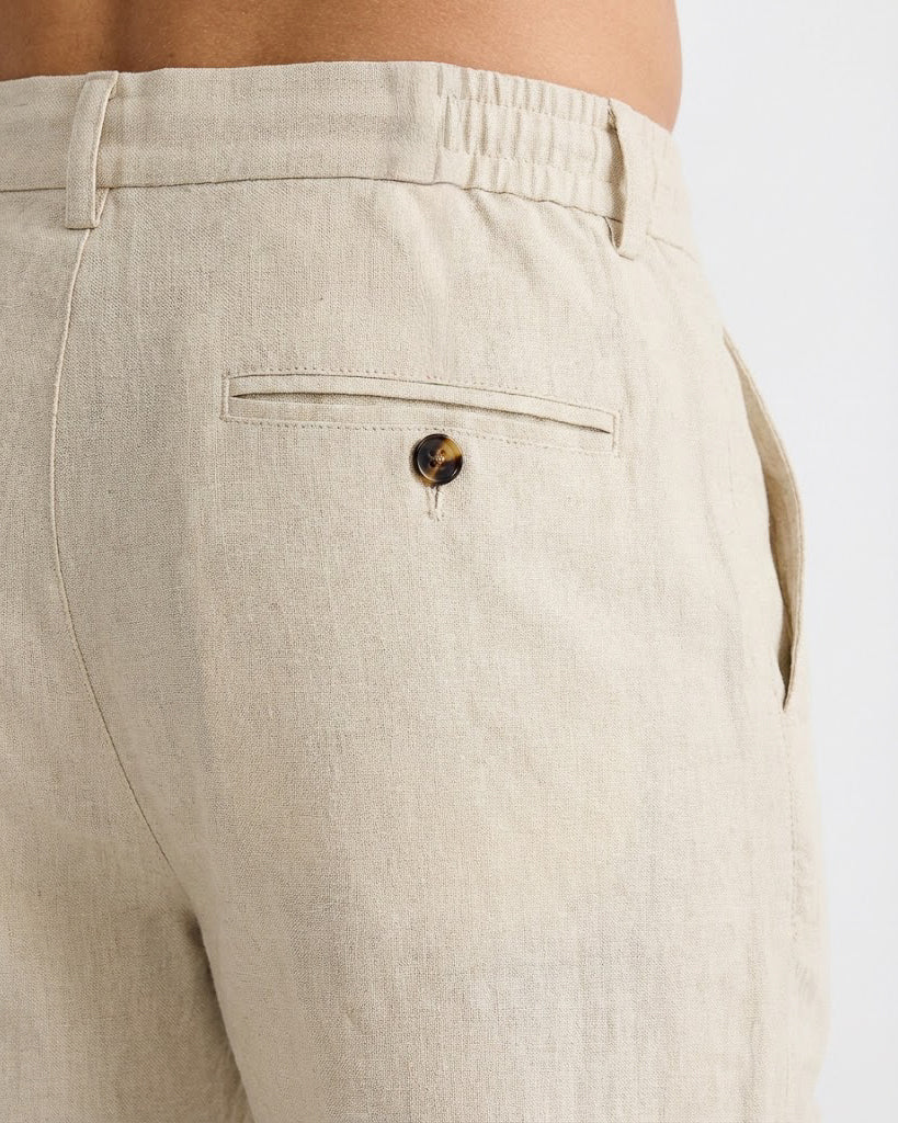 Pantalon en lin couleur sable