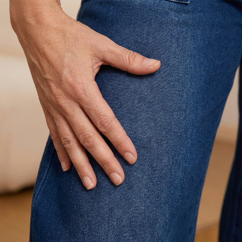 Jean en denim à jambes larges MANON