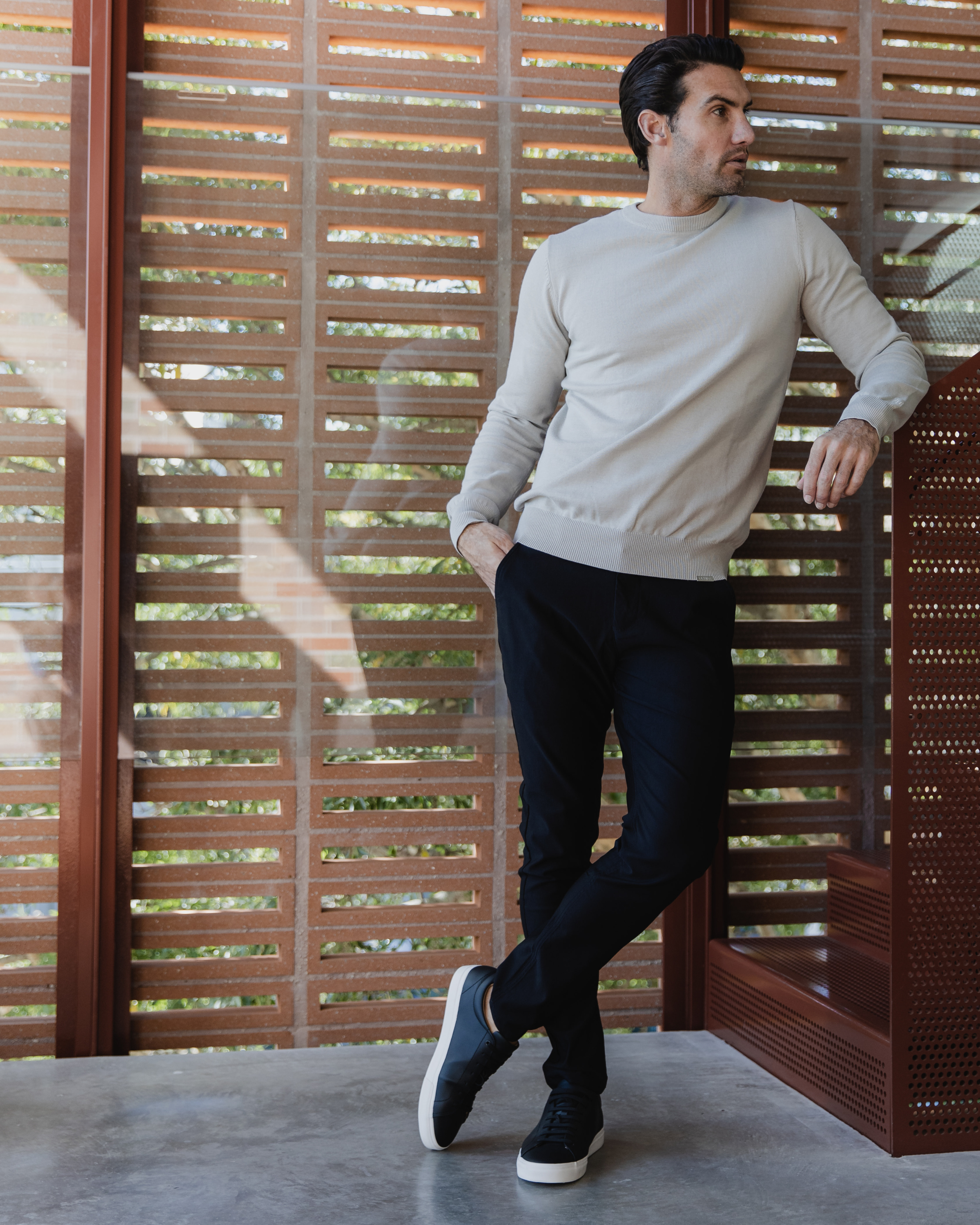 Chinos noirs à coupe slim