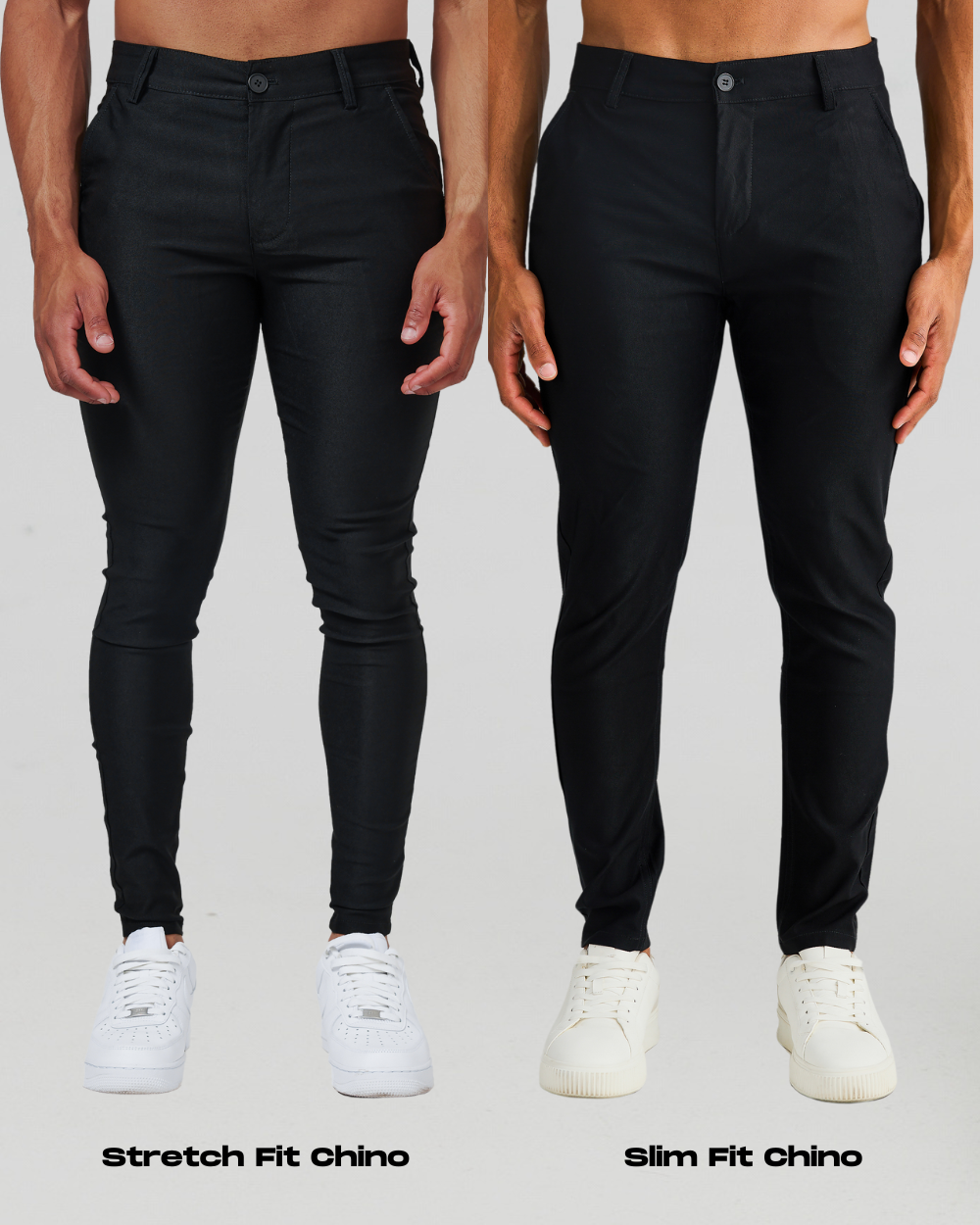Chinos noirs à coupe slim