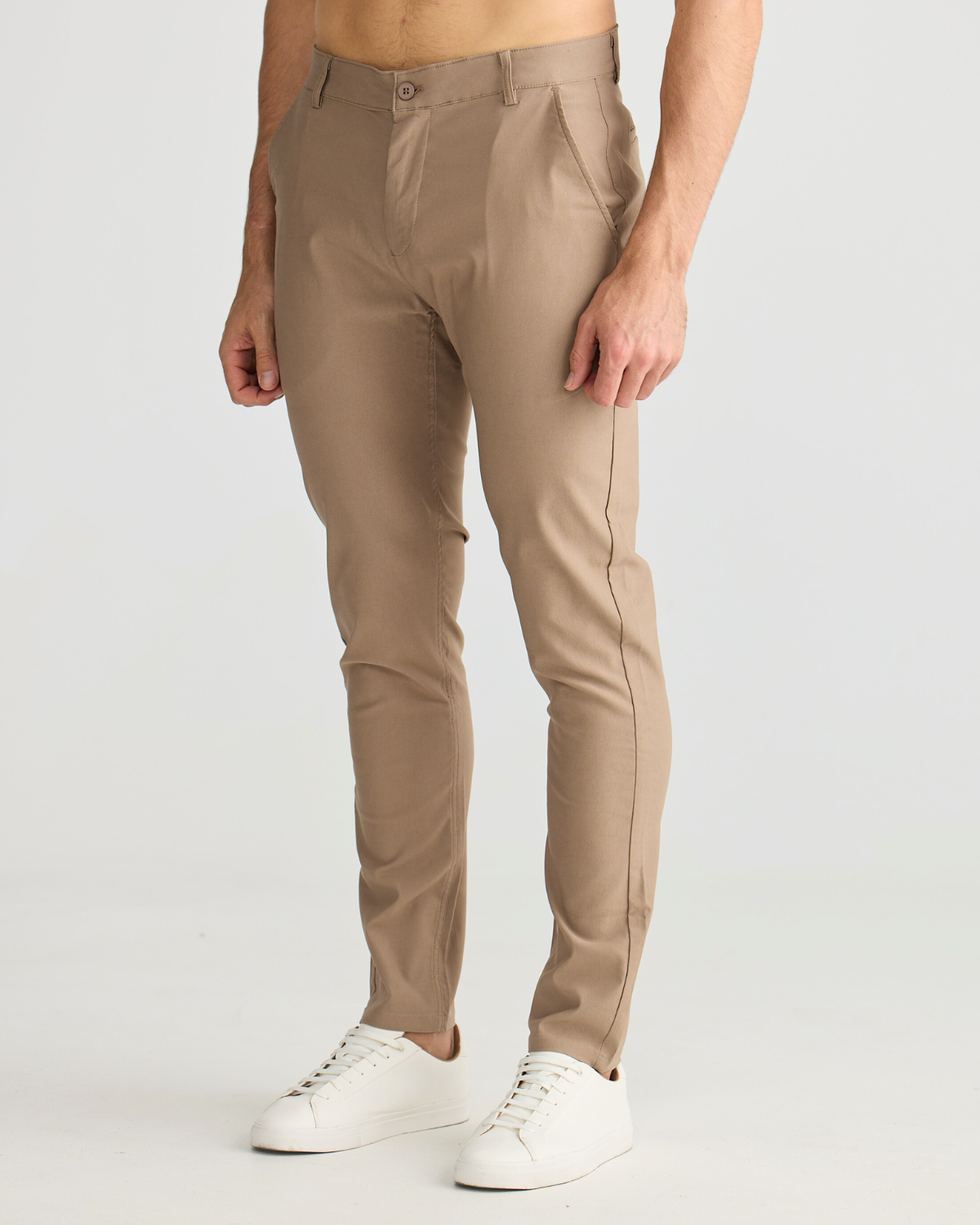 Chinos kaki à coupe slim