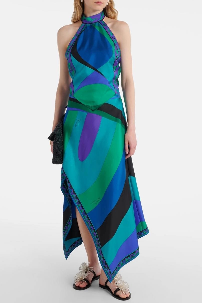 MIRAGE Top en satin et ensemble Midirok