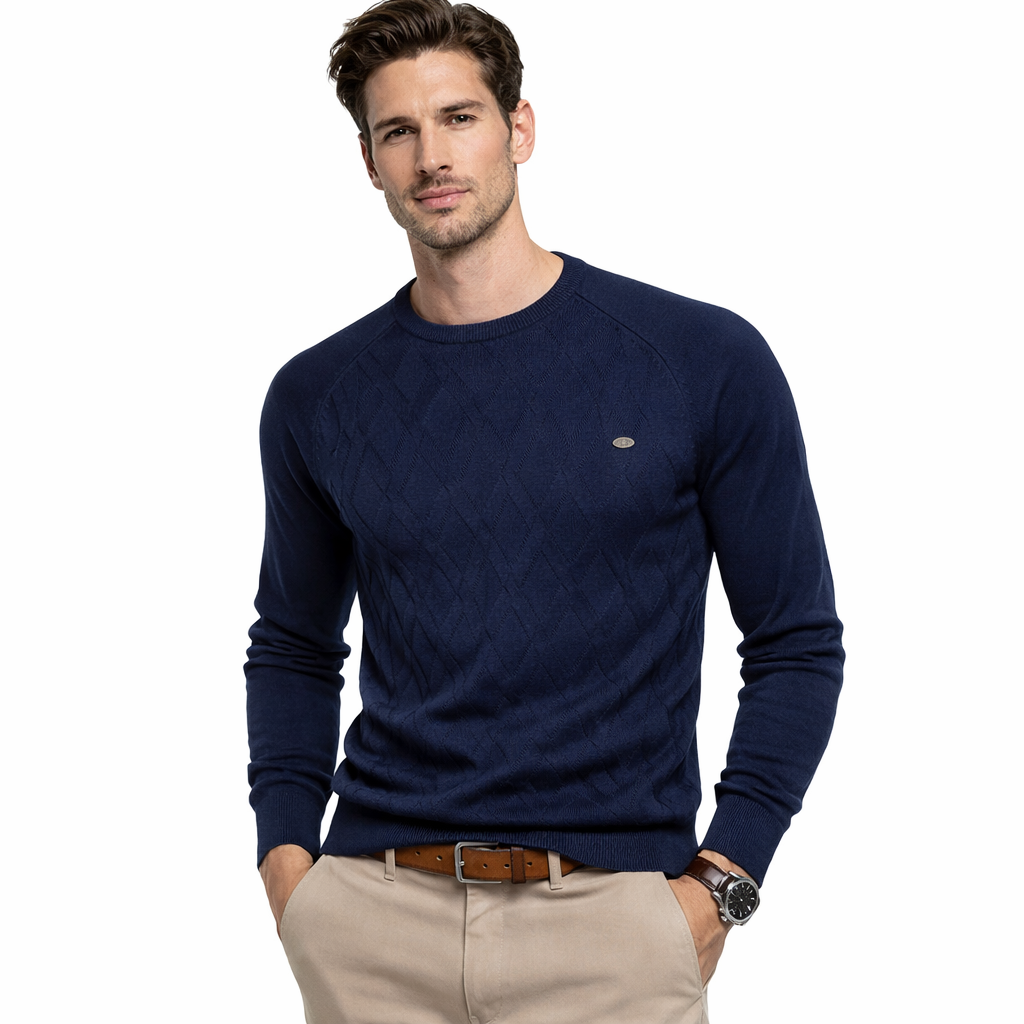 Pull homme LUXEN orné d’un élégant motif à losanges