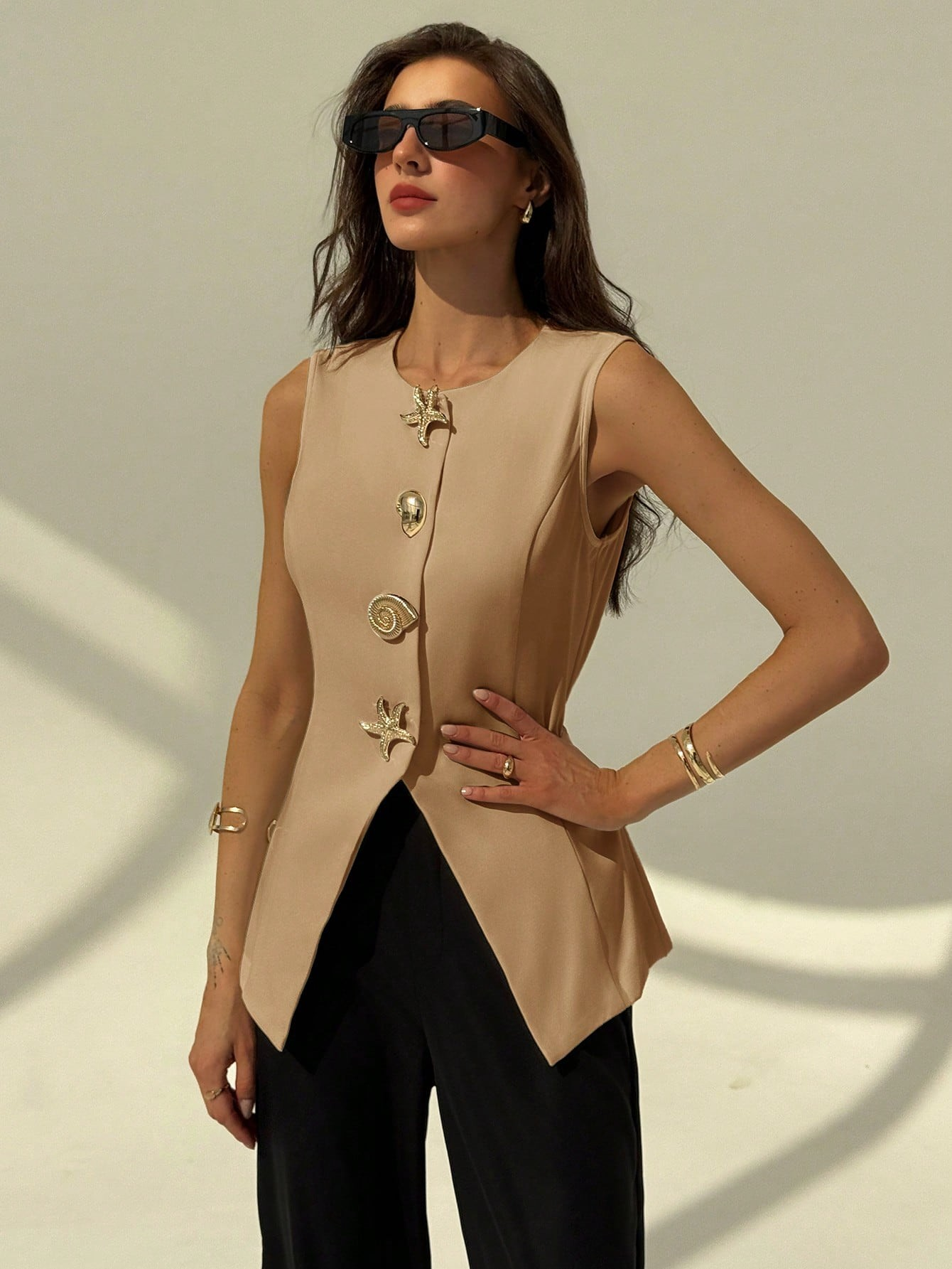 Blazer ESSENZA avec Détails Métalliques