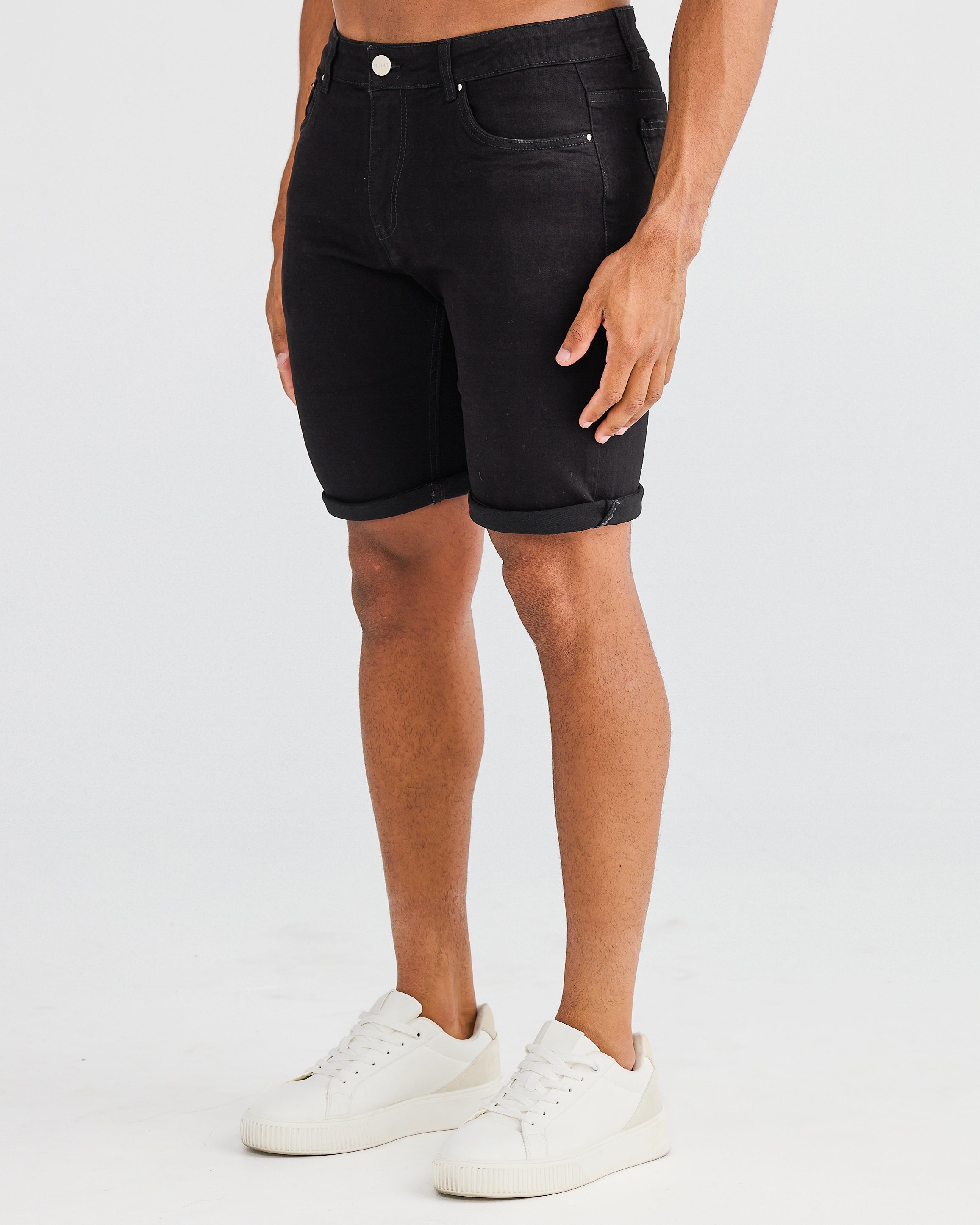 Shorts en denim noir profond — un style intemporel pour un confort au quotidien