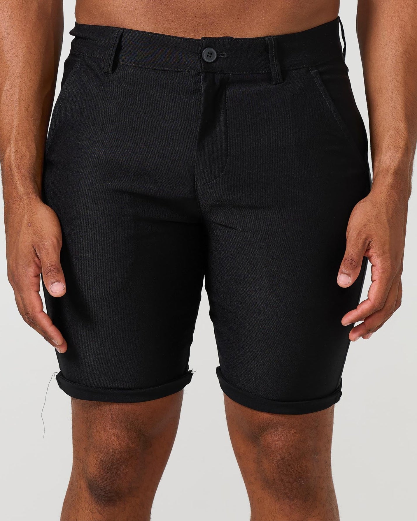 Shorts chinos noirs en stretch - Confortables et flexibles pour un usage quotidien