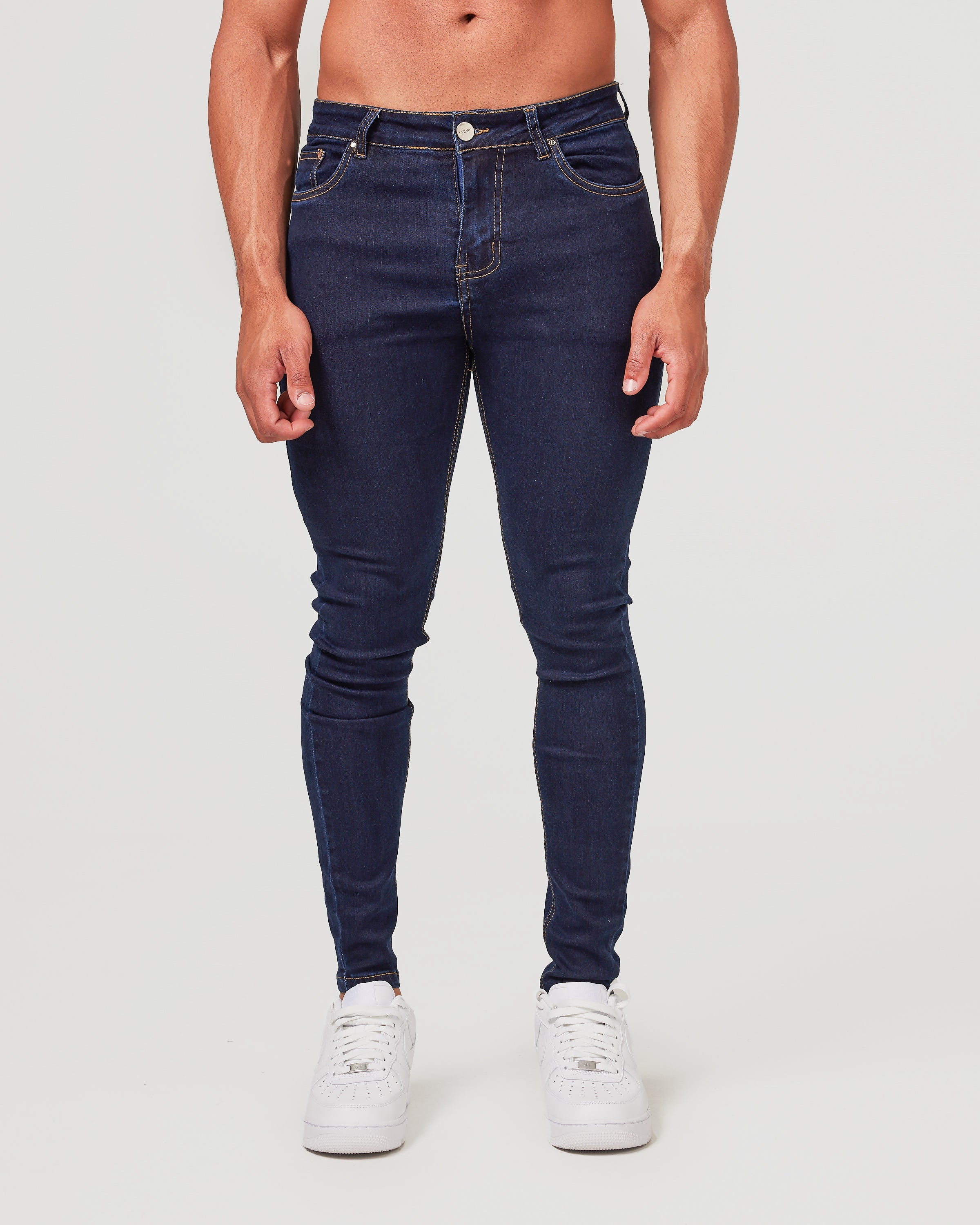 Jean skinny bleu indigo – coupe moderne et élancée pour un style au quotidien