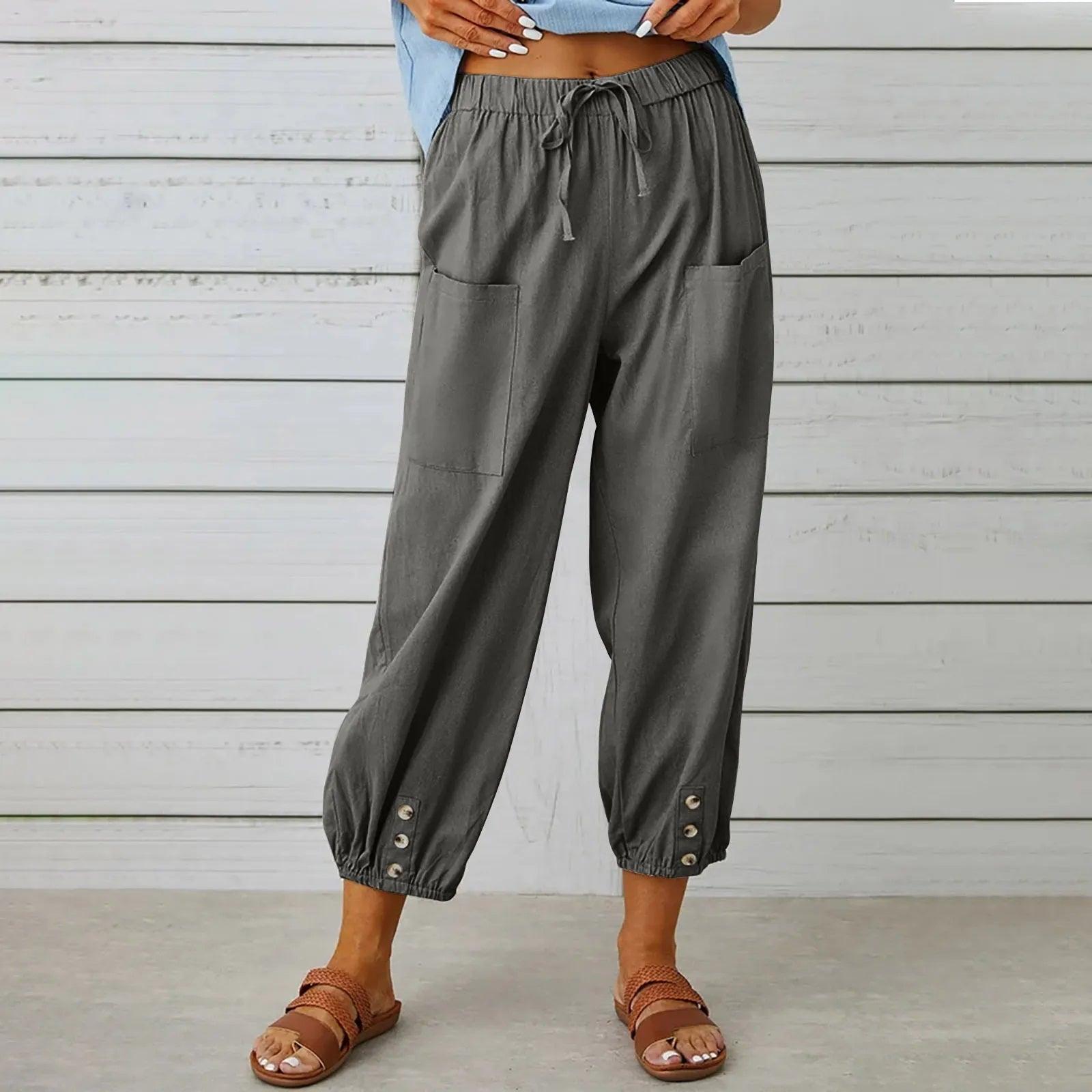 Pantalon droit à jambes larges LUMINA